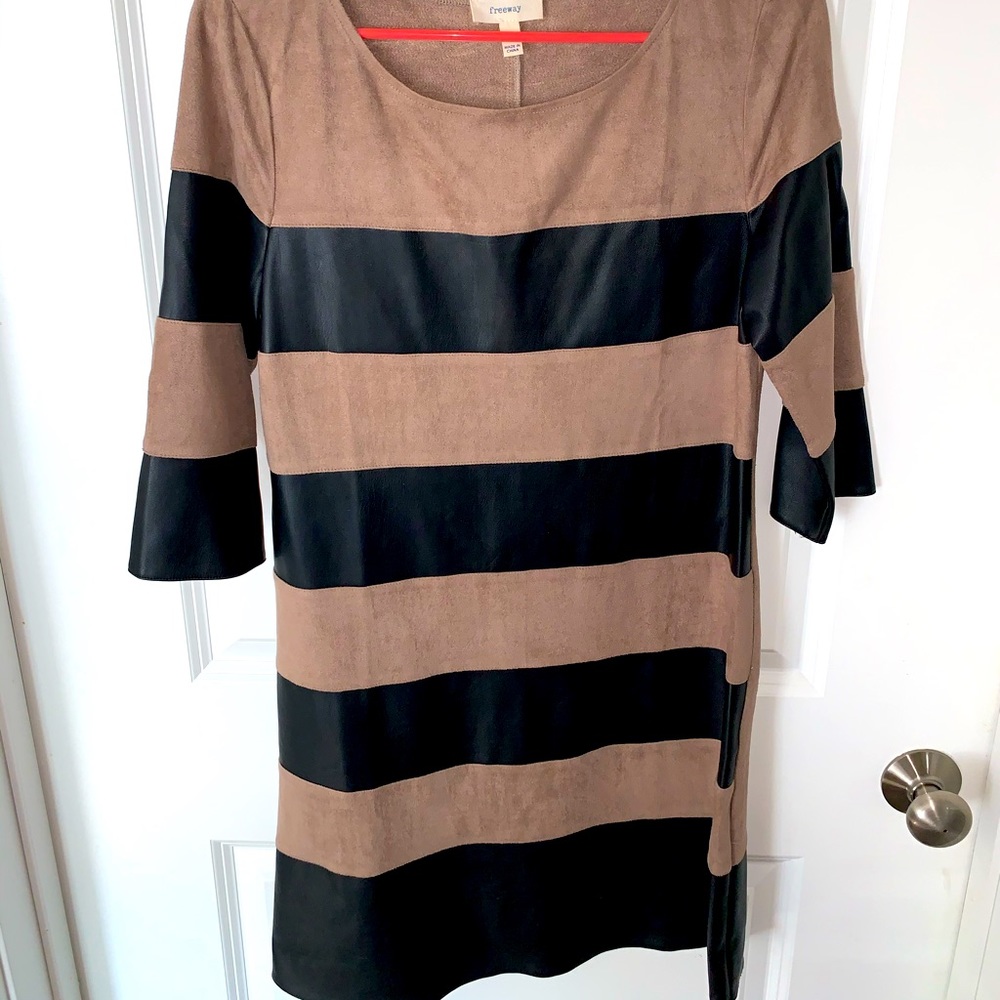 Black and Brown Striped Dress